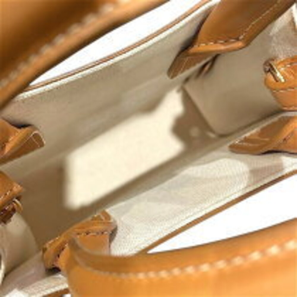 Celine Vertical Cabas natural tan canvas leather - Picture 5 of 7